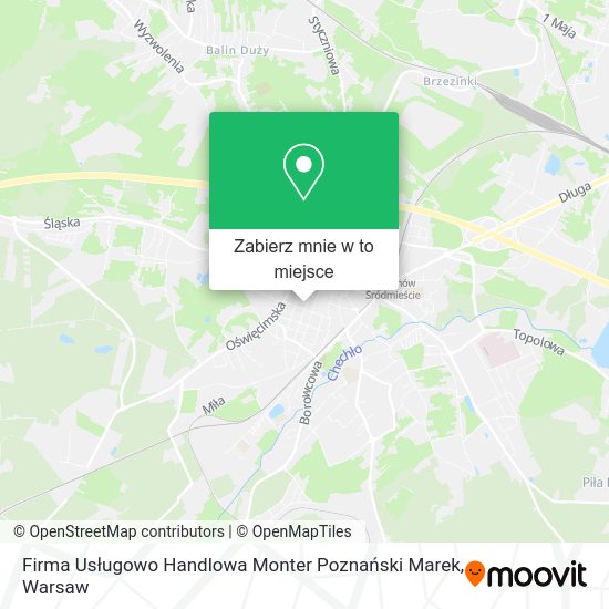 Mapa Firma Usługowo Handlowa Monter Poznański Marek