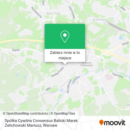 Mapa Spółka Cywilna Consensus Balicki Marek Żelichowski Mariusz