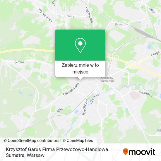 Mapa Krzysztof Garus Firma Przewozowo-Handlowa Sumatra