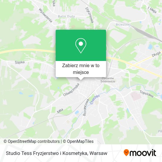 Mapa Studio Tess Fryzjerstwo i Kosmetyka