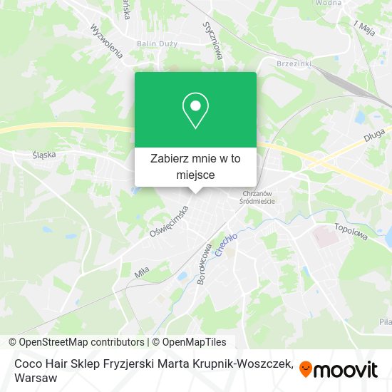 Mapa Coco Hair Sklep Fryzjerski Marta Krupnik-Woszczek