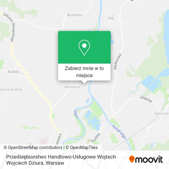 Mapa Przedsiębiorstwo Handlowo-Usługowe Wojtech Wojciech Dziura