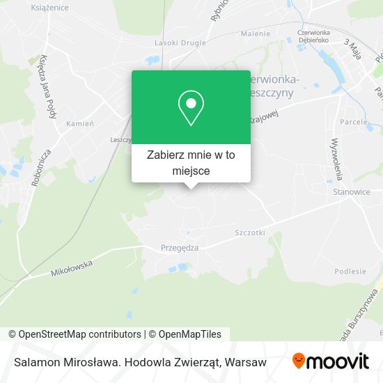 Mapa Salamon Mirosława. Hodowla Zwierząt