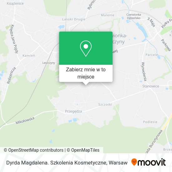 Mapa Dyrda Magdalena. Szkolenia Kosmetyczne