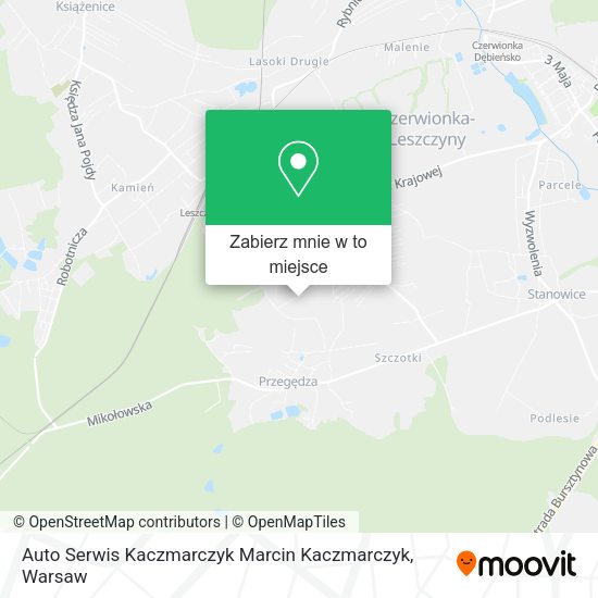 Mapa Auto Serwis Kaczmarczyk Marcin Kaczmarczyk