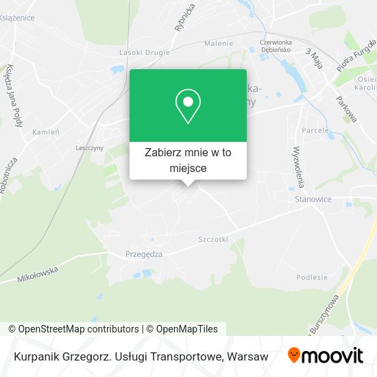 Mapa Kurpanik Grzegorz. Usługi Transportowe