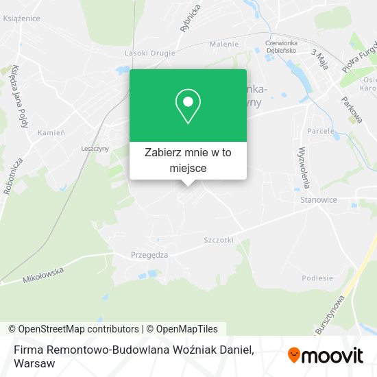 Mapa Firma Remontowo-Budowlana Woźniak Daniel