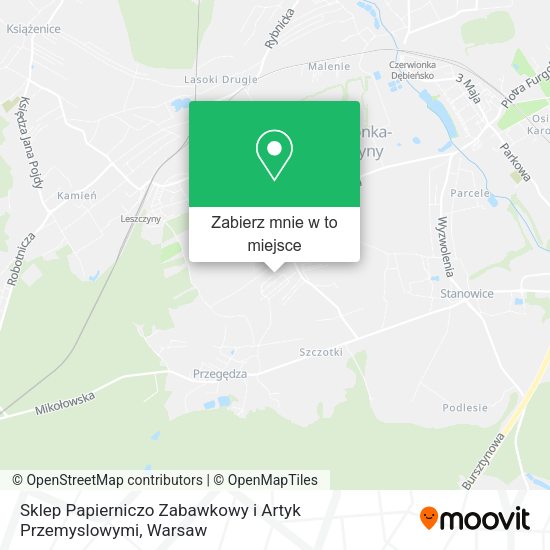 Mapa Sklep Papierniczo Zabawkowy i Artyk Przemyslowymi