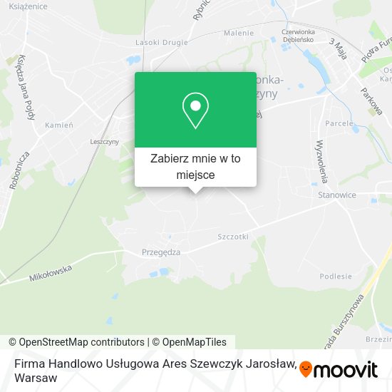 Mapa Firma Handlowo Usługowa Ares Szewczyk Jarosław