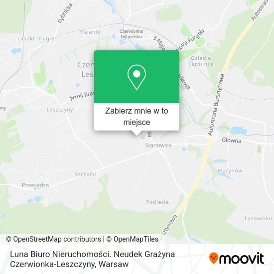 Mapa Luna Biuro Nieruchomości. Neudek Grażyna Czerwionka-Leszczyny