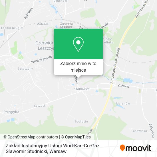 Mapa Zakład Instalacyjny Usługi Wod-Kan-Co-Gaz Sławomir Studnicki