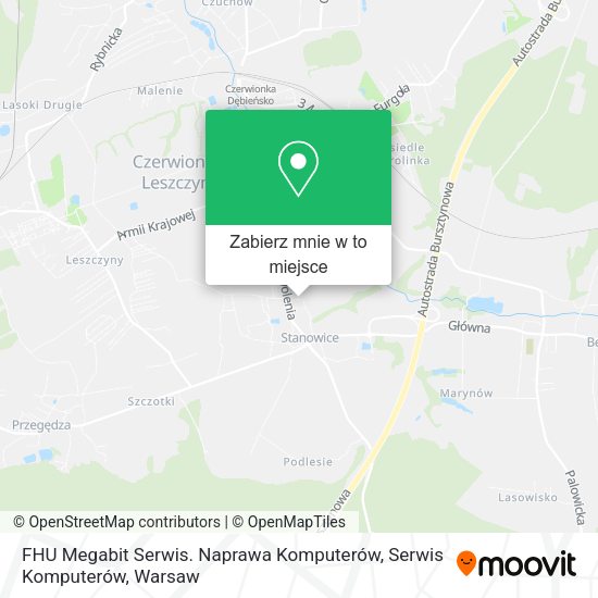 Mapa FHU Megabit Serwis. Naprawa Komputerów, Serwis Komputerów