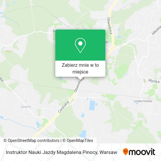 Mapa Instruktor Nauki Jazdy Magdalena Pinocy