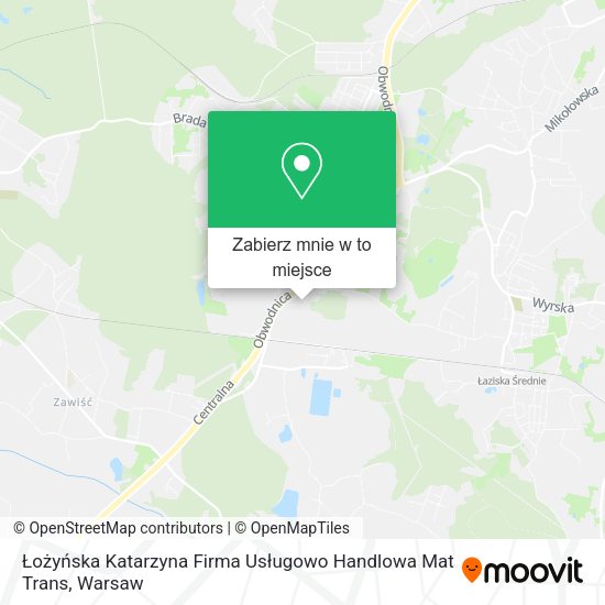 Mapa Łożyńska Katarzyna Firma Usługowo Handlowa Mat Trans