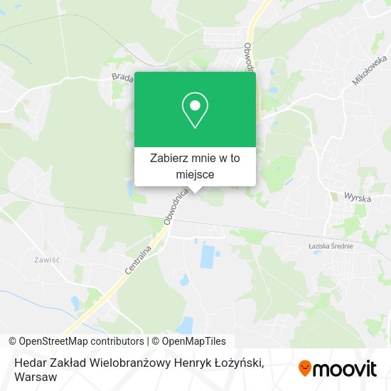 Mapa Hedar Zakład Wielobranżowy Henryk Łożyński