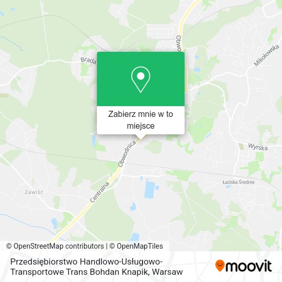 Mapa Przedsiębiorstwo Handlowo-Usługowo-Transportowe Trans Bohdan Knapik