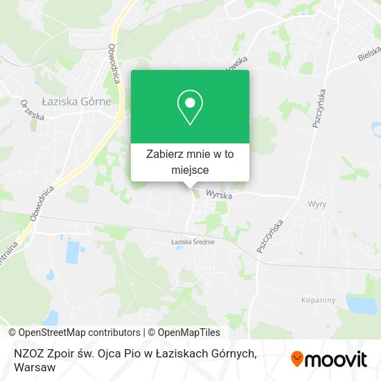 Mapa NZOZ Zpoir św. Ojca Pio w Łaziskach Górnych