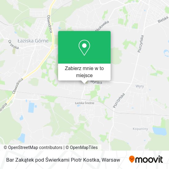 Mapa Bar Zakątek pod Świerkami Piotr Kostka