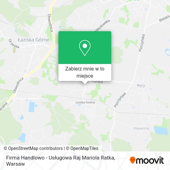 Mapa Firma Handlowo - Usługowa Raj Mariola Ratka