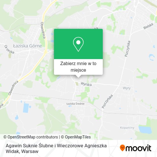 Mapa Agawin Suknie Ślubne i Wieczorowe Agnieszka Widak