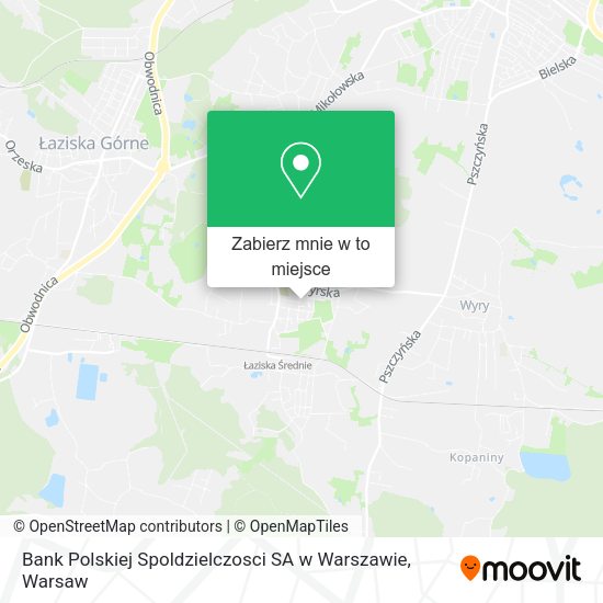 Mapa Bank Polskiej Spoldzielczosci SA w Warszawie