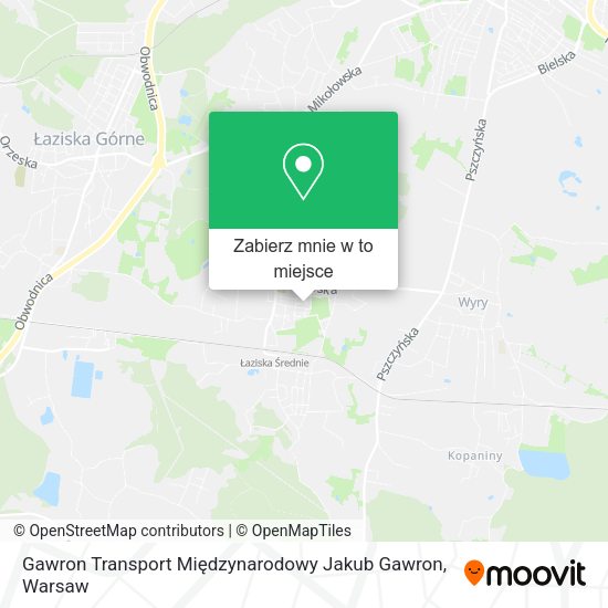 Mapa Gawron Transport Międzynarodowy Jakub Gawron