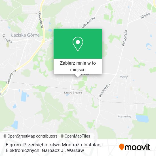 Mapa Elgrom. Przedsiębiorstwo Montrażu Instalacji Elektronicznych. Garbacz J.