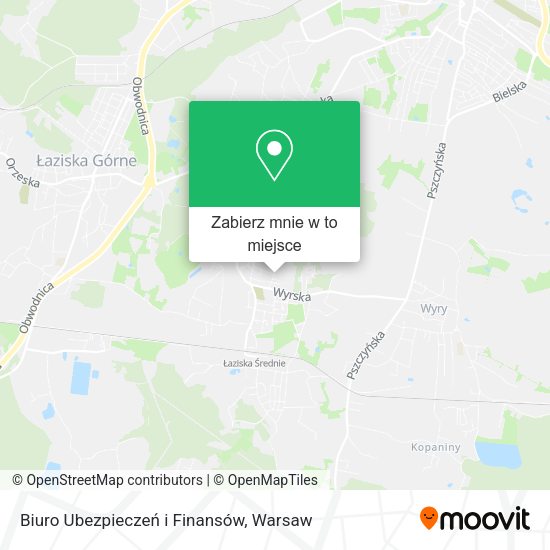 Mapa Biuro Ubezpieczeń i Finansów