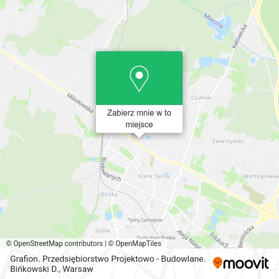 Mapa Grafion. Przedsiębiorstwo Projektowo - Budowlane. Bińkowski D.