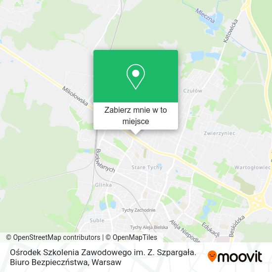 Mapa Ośrodek Szkolenia Zawodowego im. Z. Szpargała. Biuro Bezpieczństwa