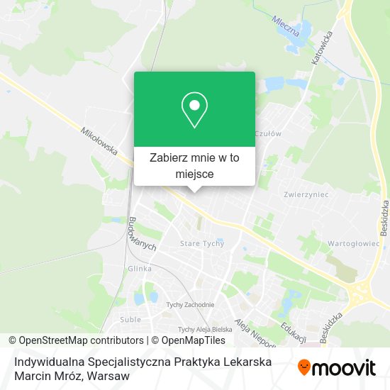 Mapa Indywidualna Specjalistyczna Praktyka Lekarska Marcin Mróz