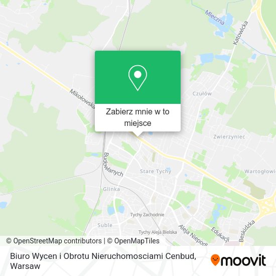 Mapa Biuro Wycen i Obrotu Nieruchomosciami Cenbud