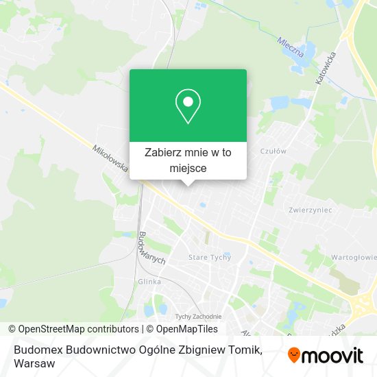 Mapa Budomex Budownictwo Ogólne Zbigniew Tomik