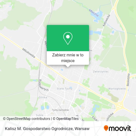 Mapa Kalisz M. Gospodarstwo Ogrodnicze