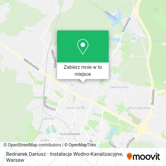 Mapa Bednarek Dariusz - Instalacje Wodno-Kanalizacyjne