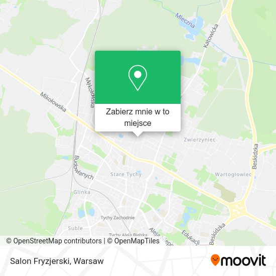 Mapa Salon Fryzjerski