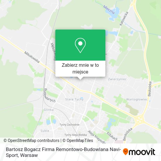 Mapa Bartosz Bogacz Firma Remontowo-Budowlana Navi-Sport