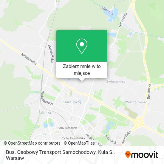 Mapa Bus. Osobowy Transport Samochodowy. Kula S.