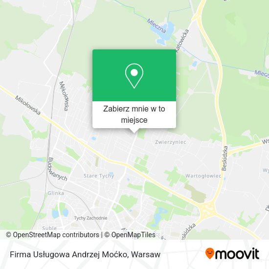 Mapa Firma Usługowa Andrzej Moćko