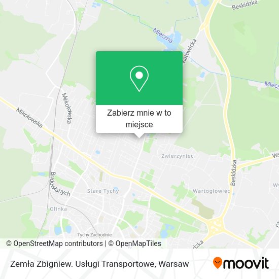 Mapa Zemła Zbigniew. Usługi Transportowe