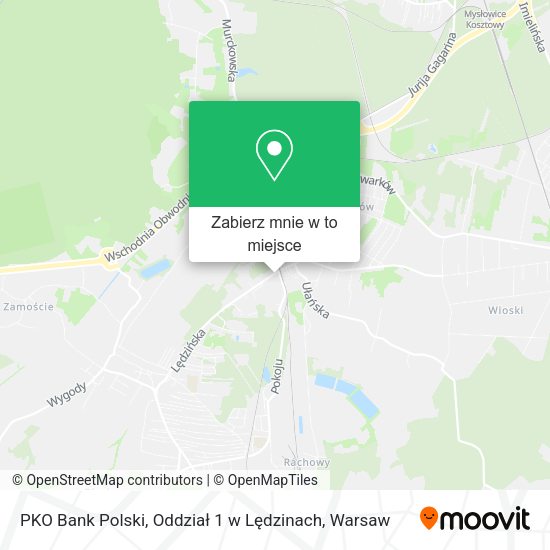 Mapa PKO Bank Polski, Oddział 1 w Lędzinach