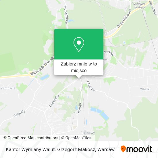 Mapa Kantor Wymiany Walut. Grzegorz Makosz