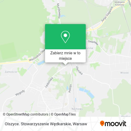 Mapa Olszyce. Stowarzyszenie Wędkarskie