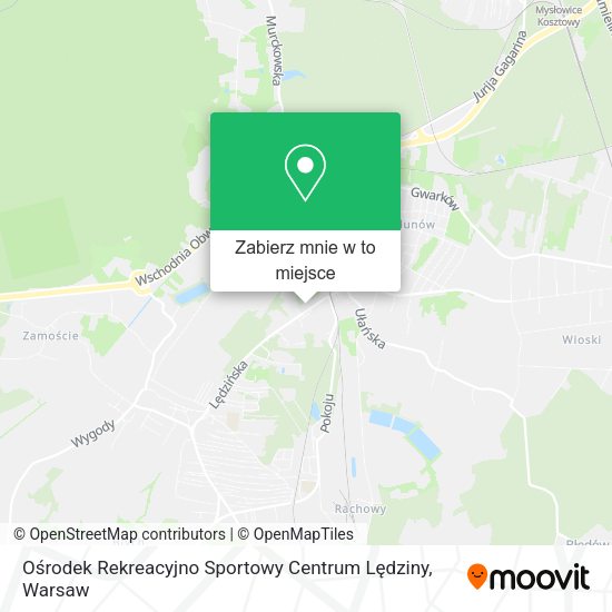 Mapa Ośrodek Rekreacyjno Sportowy Centrum Lędziny