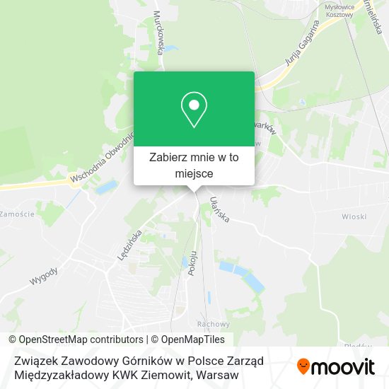 Mapa Związek Zawodowy Górników w Polsce Zarząd Międzyzakładowy KWK Ziemowit