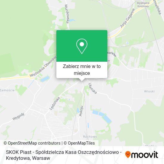 Mapa SKOK Piast - Spółdzielcza Kasa Oszczędnościowo - Kredytowa