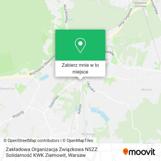 Mapa Zakładowa Organizacja Związkowa NSZZ Solidarność KWK Ziemowit