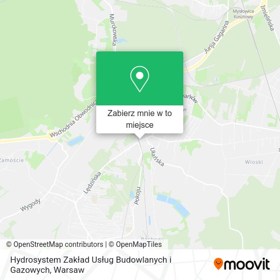 Mapa Hydrosystem Zakład Usług Budowlanych i Gazowych