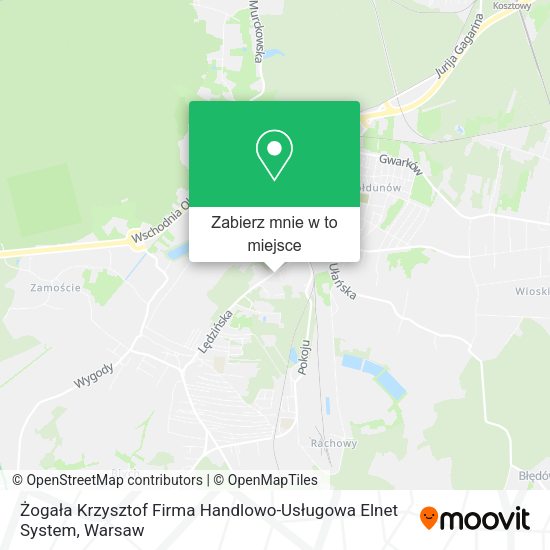 Mapa Żogała Krzysztof Firma Handlowo-Usługowa Elnet System