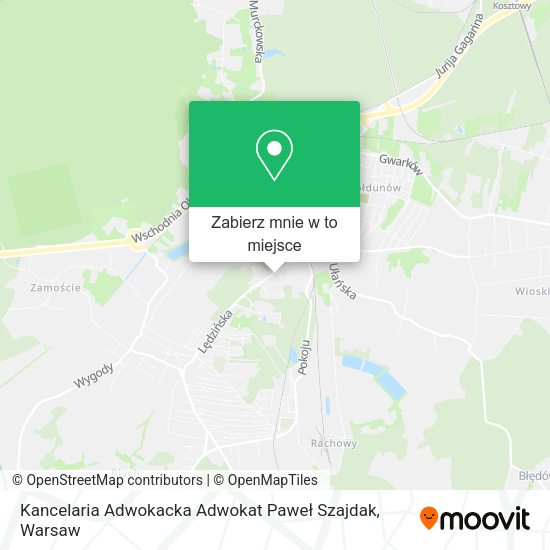 Mapa Kancelaria Adwokacka Adwokat Paweł Szajdak